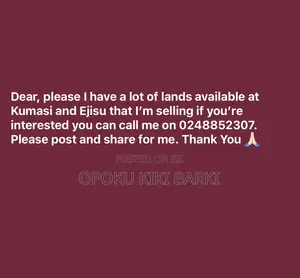 90ft X 80ft Plot of Land at Ejisu