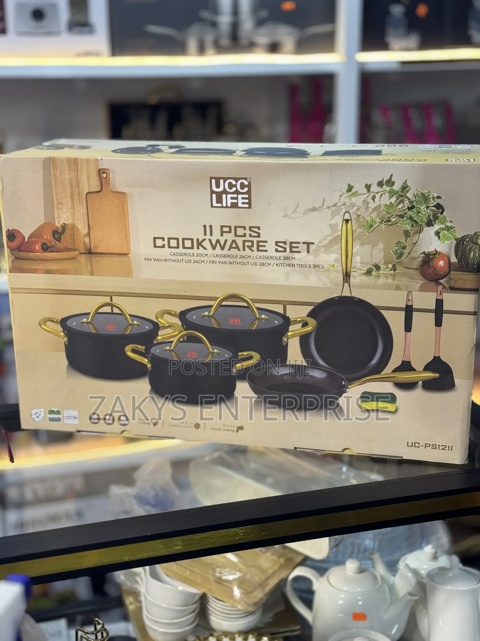 Ucc Life Ceramic Cookware Set 11pcs