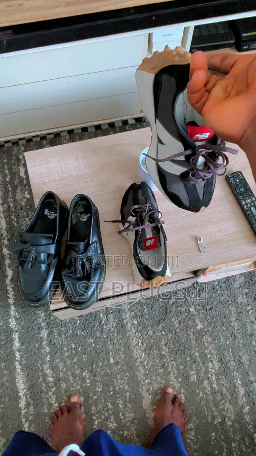 Dr. Martens Shoe and New Balance Sneakers