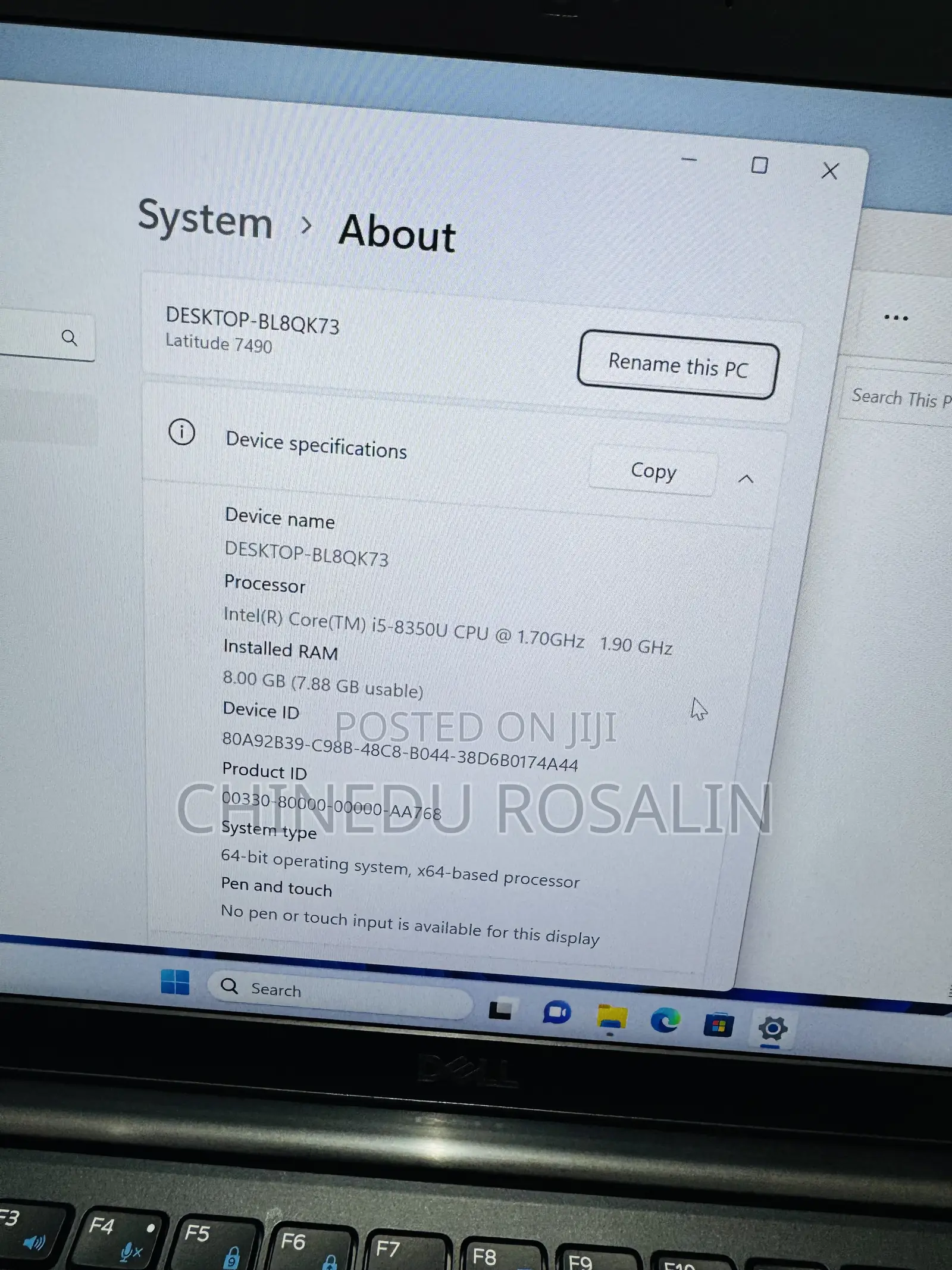 Laptop Dell Latitude 7490 8GB Intel Core i5 SSD 256GB