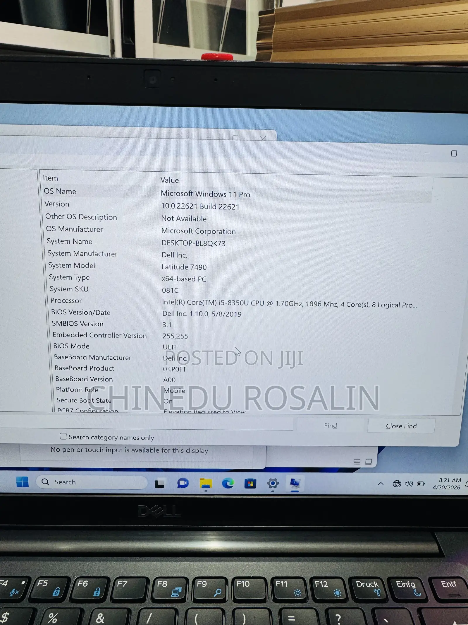 Laptop Dell Latitude 7490 8GB Intel Core i5 SSD 256GB