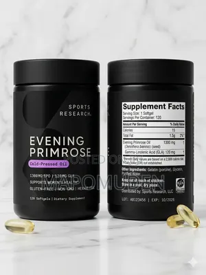 Sports Research Evening Primrose Oil 1300mg - 120 Softgels