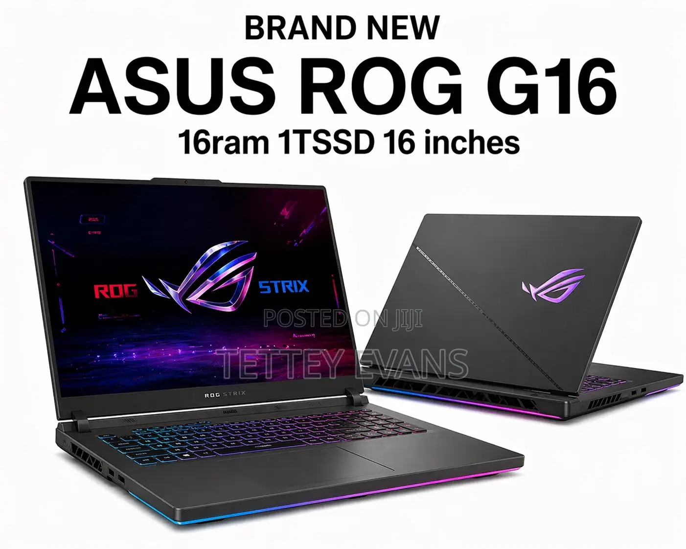 New Laptop Asus ROG Strix G16 G614 16GB AMD Ryzen 9 SSD 1T