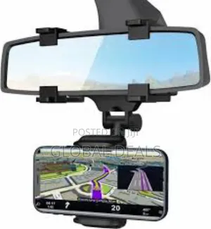 Car Rear View Mirror Phone Holder