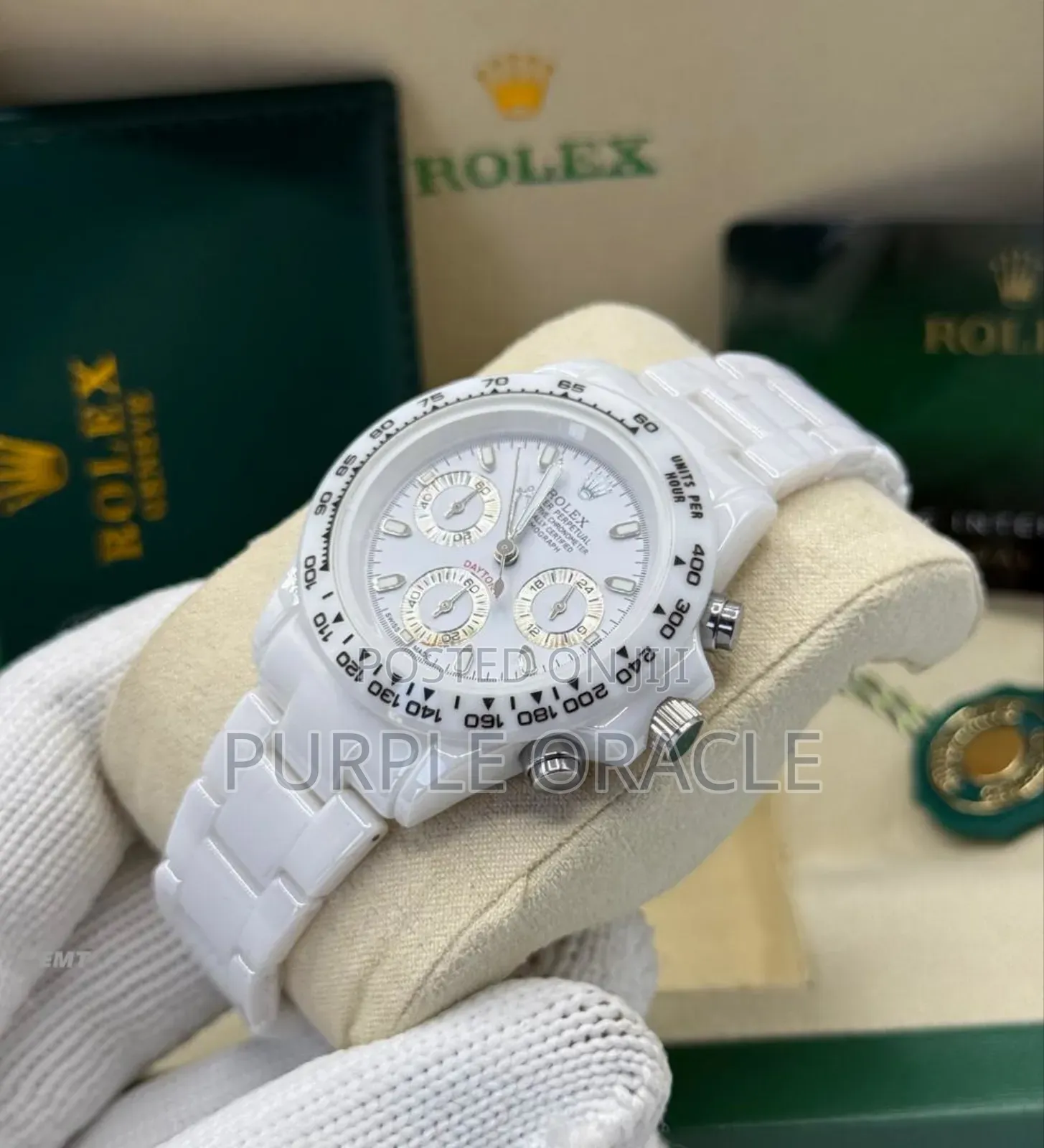 White Steel Rolex Cosmograph Daytona Watch