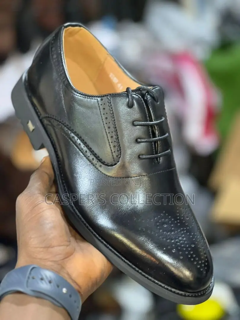 High Quality Men’S Affordable Black Leather Shoes