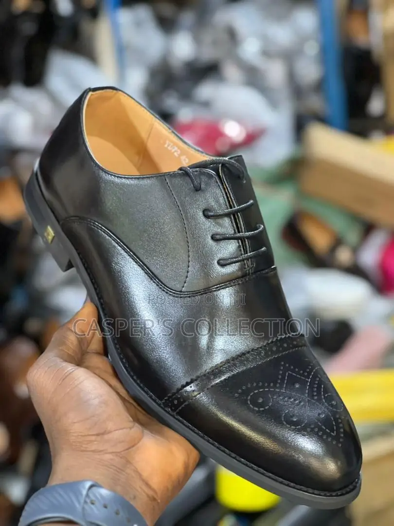 High Quality Men’S Affordable Black Leather Shoes