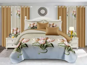 9 in One Bedsheets and Curtains Package