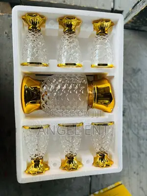 7-Piece Glass Drinking Set Available as Seen (Location: Kumasi)