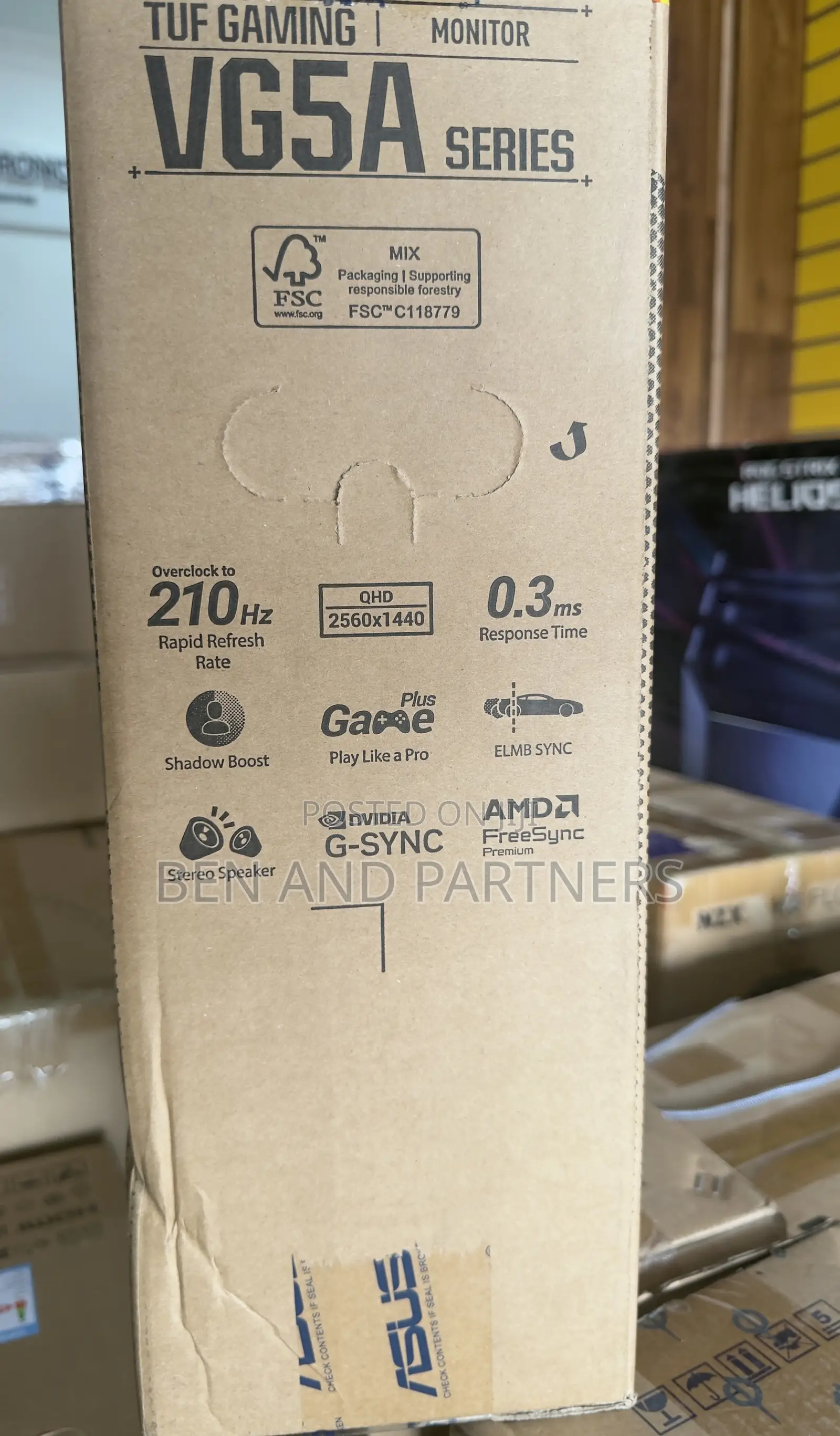 Asus Tuf 27", Qhd, Ips, 210hz, 0.03ms, G-Sync Gaming Monitor
