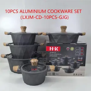 10-Piece Granite Cookware With Cast Aluminum With Non-Stick Coating