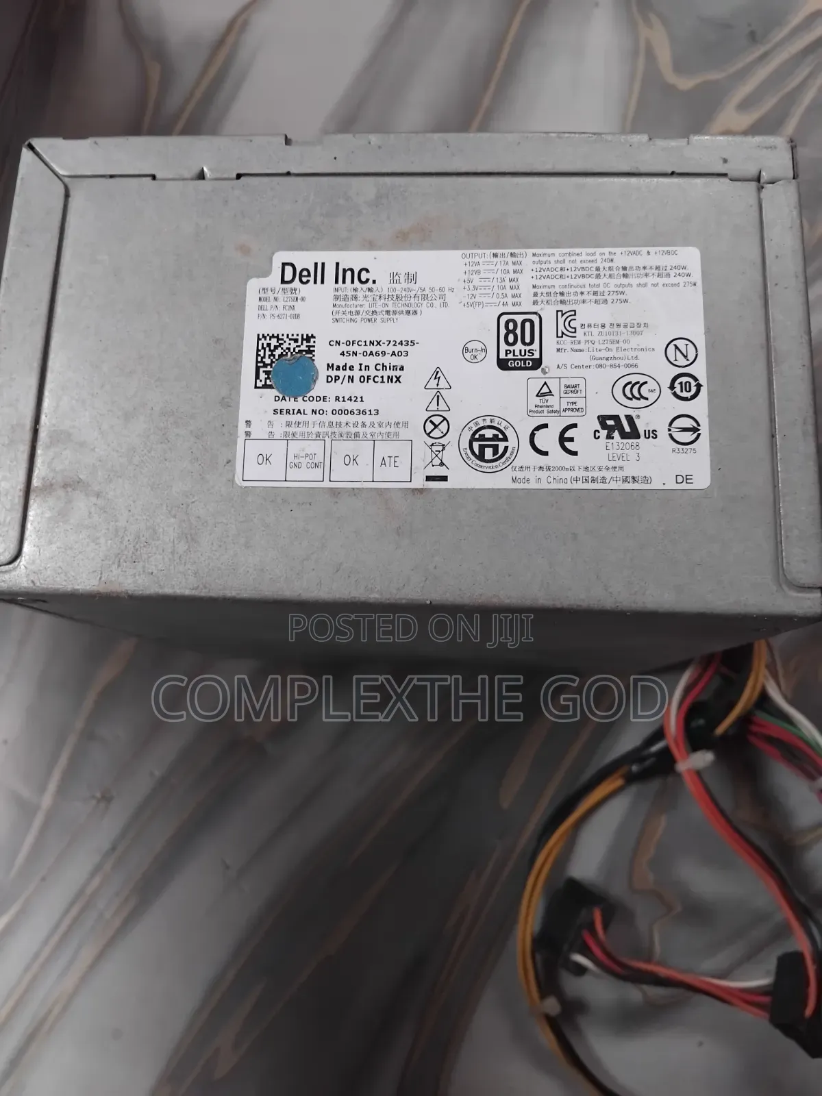 Dell 275w Power Supply (80 Plus Gold) – Optiplex