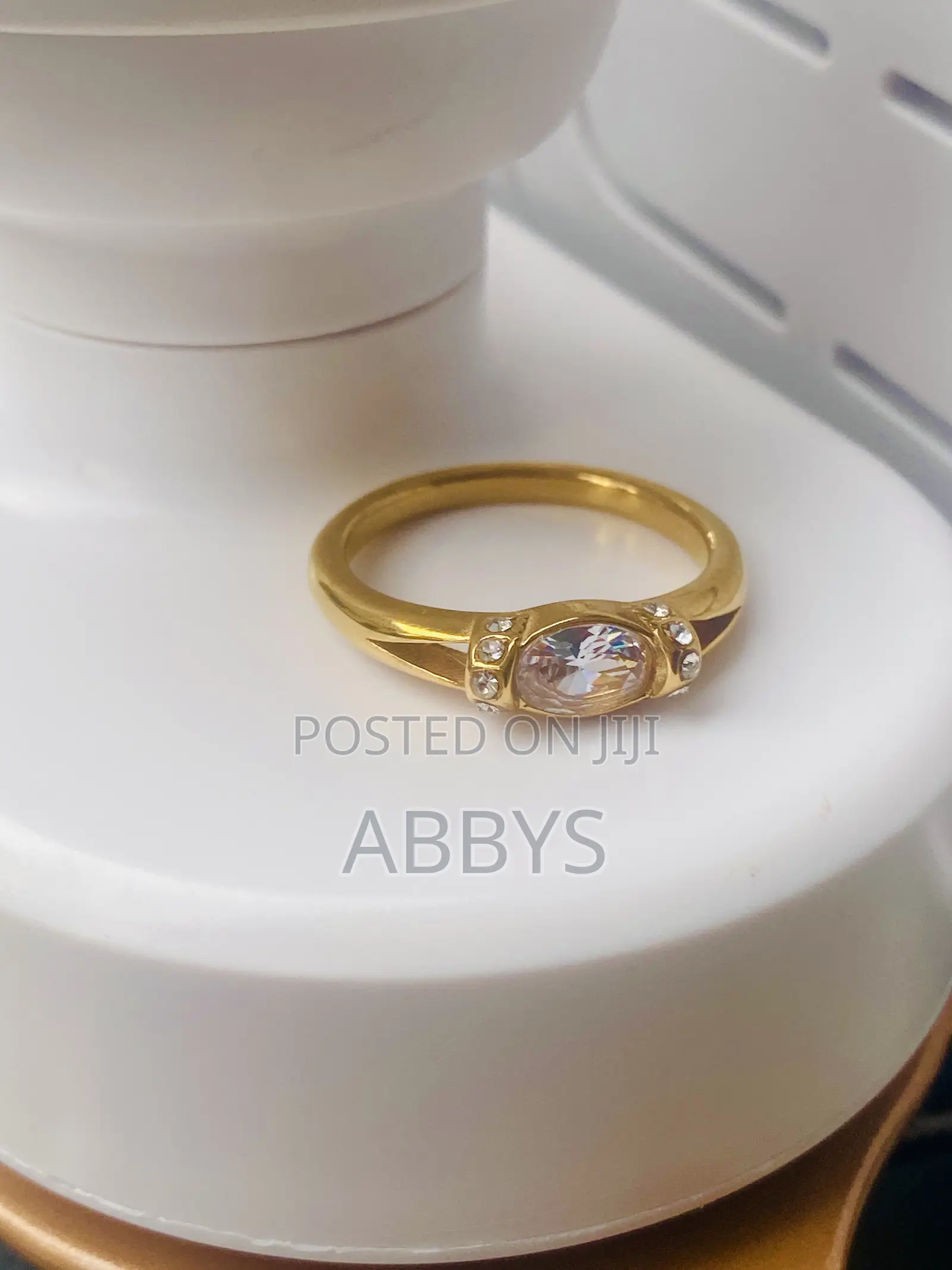 Oval Cut Cubic Zirconia Engagement/Promise Ring