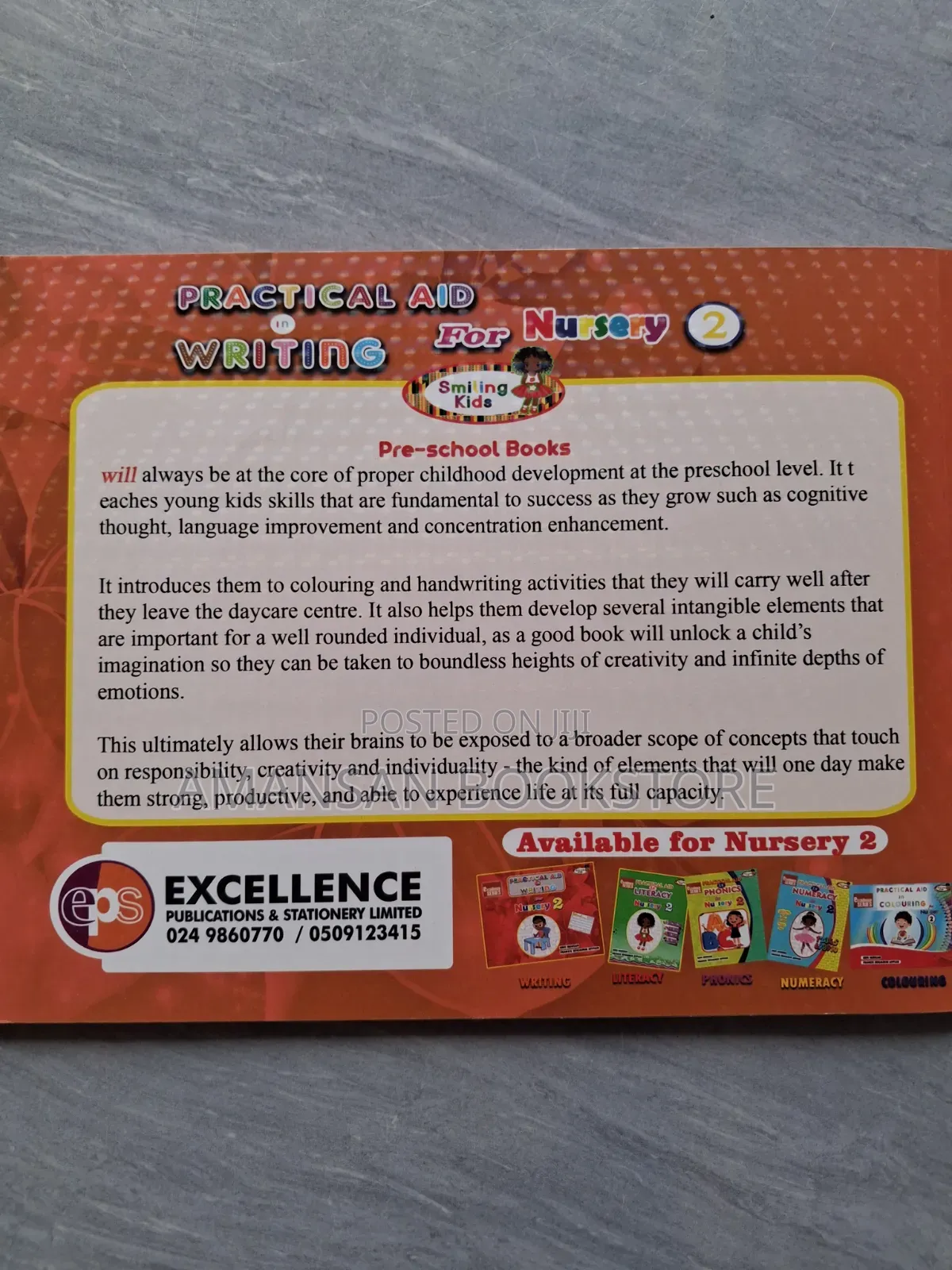 Excellence Series Practical Aid in Writing for Nursery 2