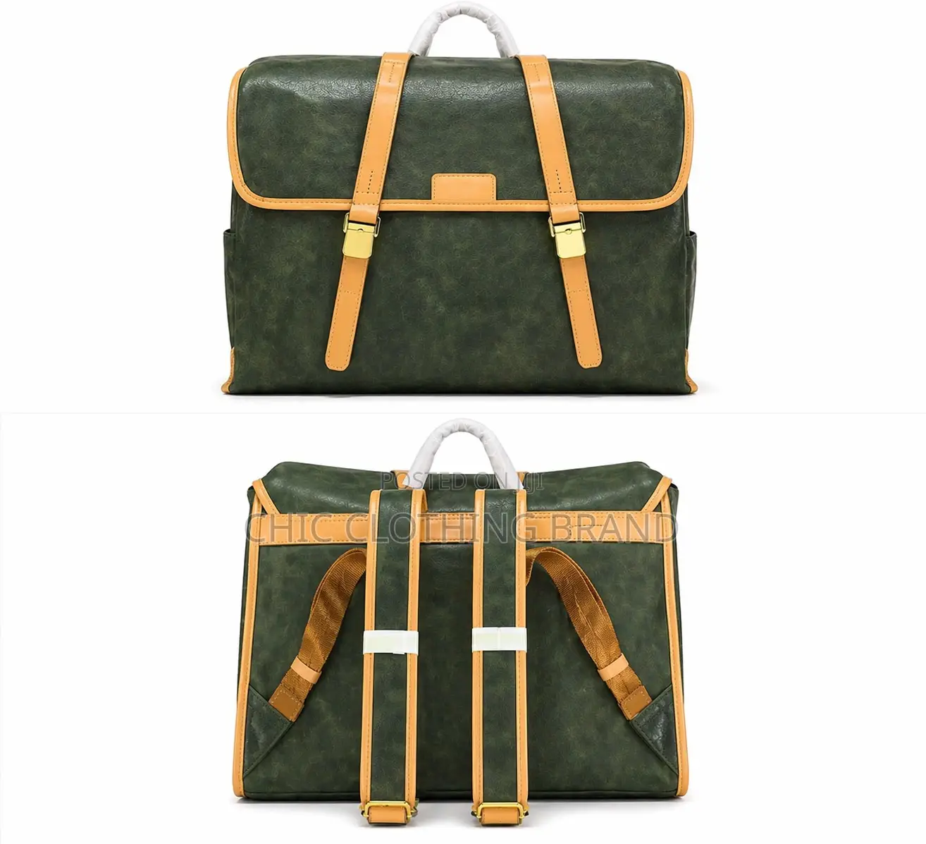 Premium Leather Office Briefcase Laptop Bag Luxury Brown Business Bag