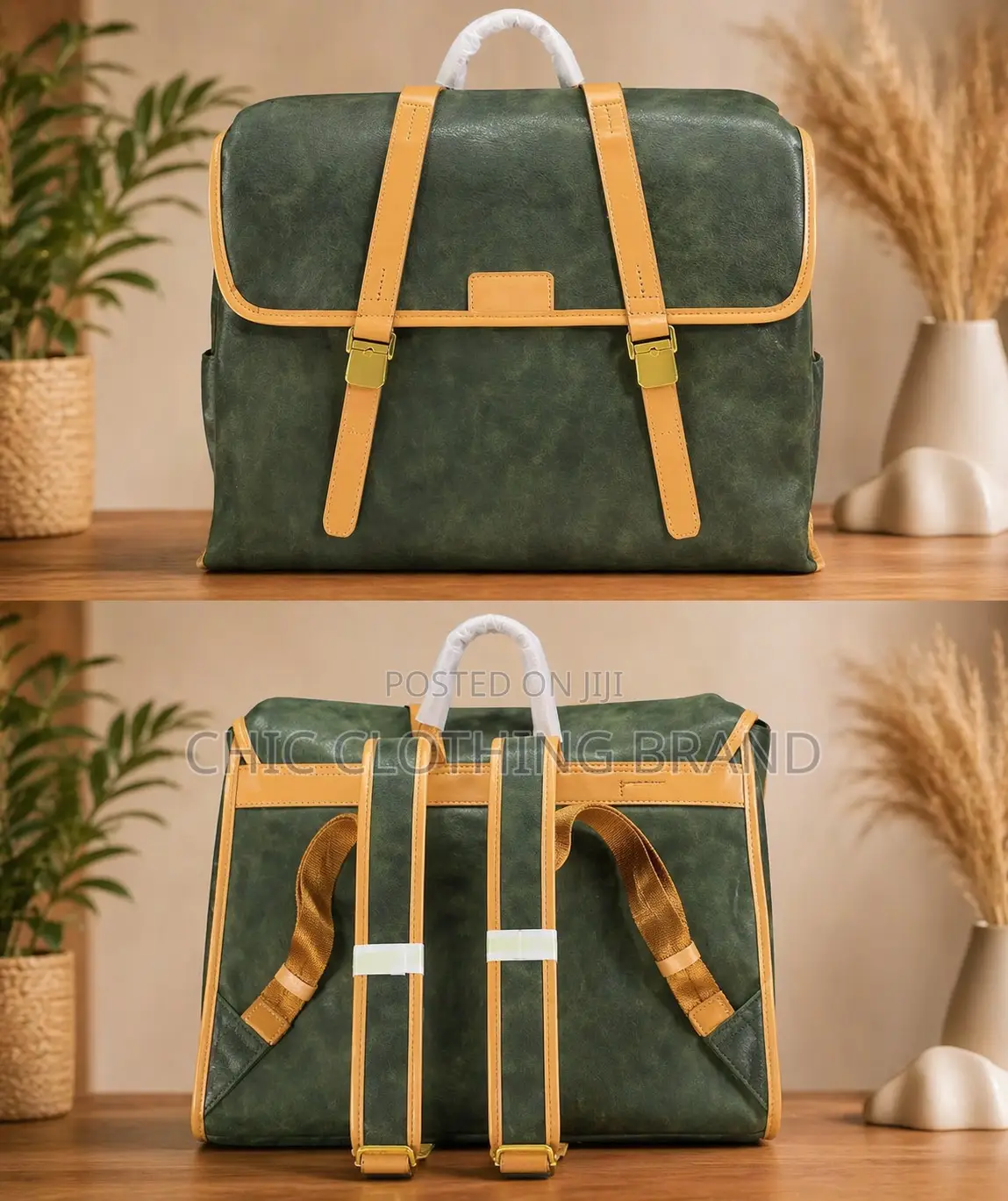 Premium Leather Office Briefcase Laptop Bag Luxury Brown Business Bag