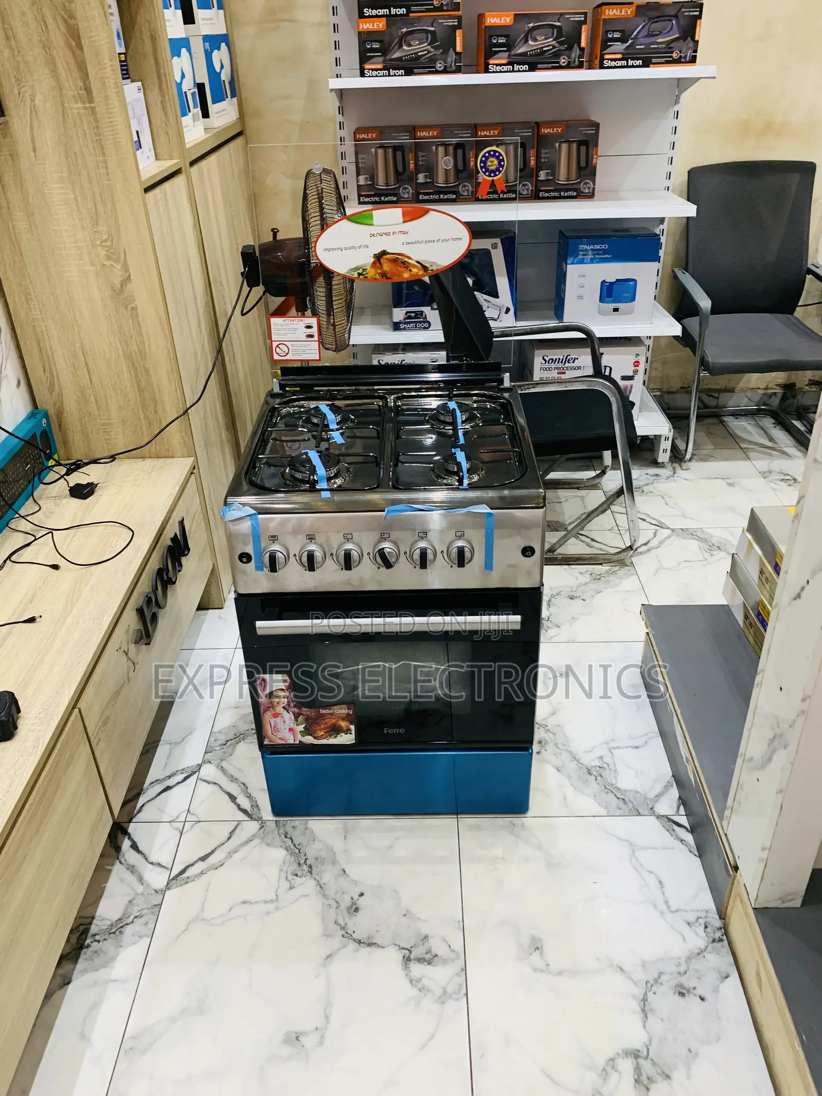 Lovely New Sleek Gas Cooker Oven Rotisserie Grill 60/60 4burner