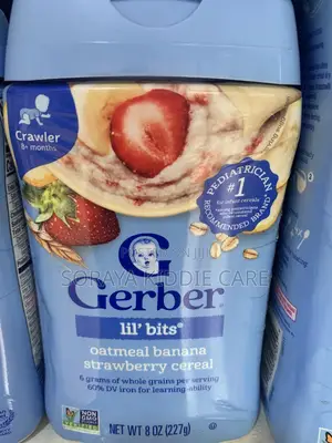 Gerber Lil Bits Oatmeal Banana Strawberry Cereal
