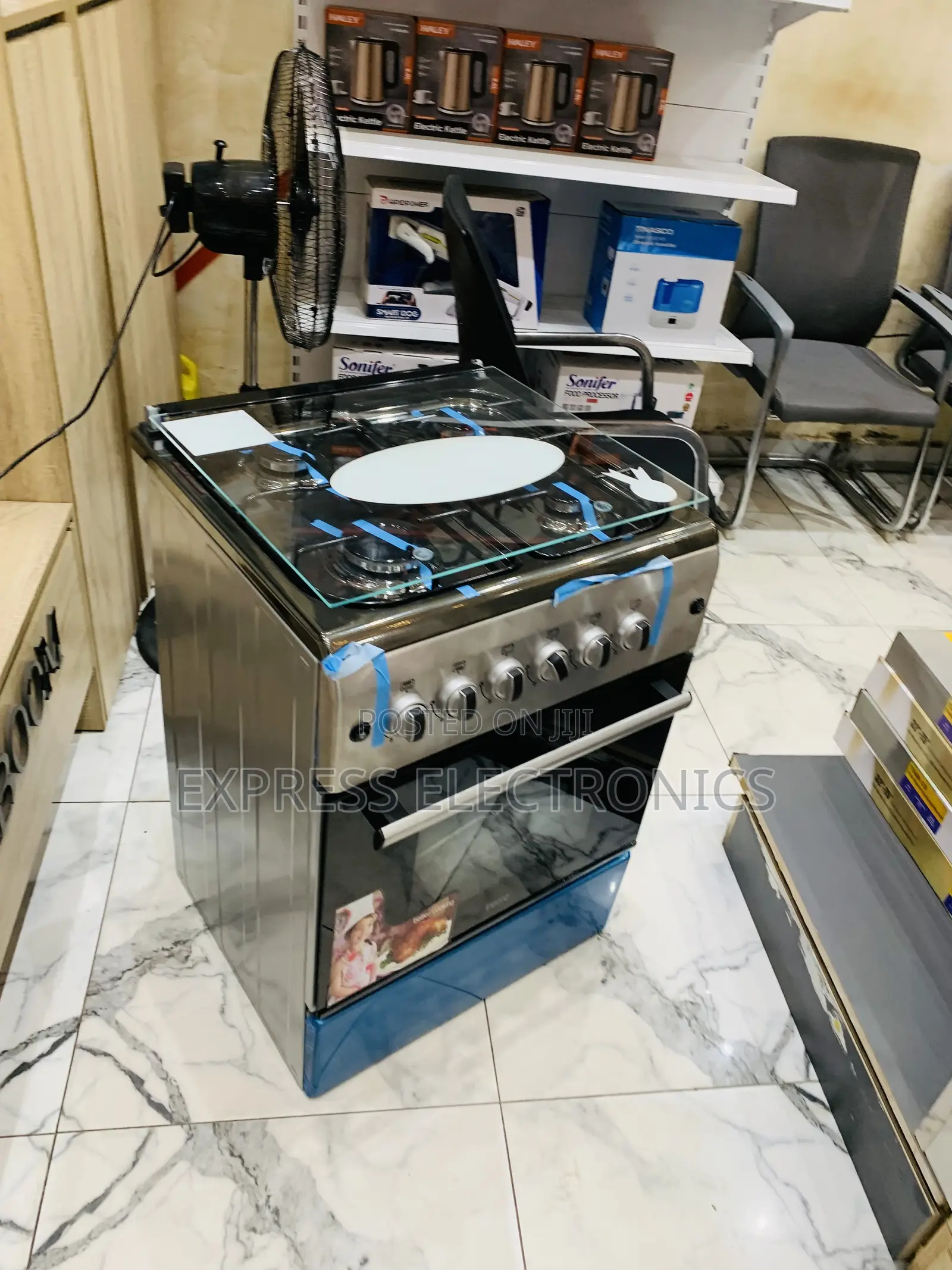Ultra Modern Sleek New Line Gas Cooker Oven Rotisserie 4burner 60/60