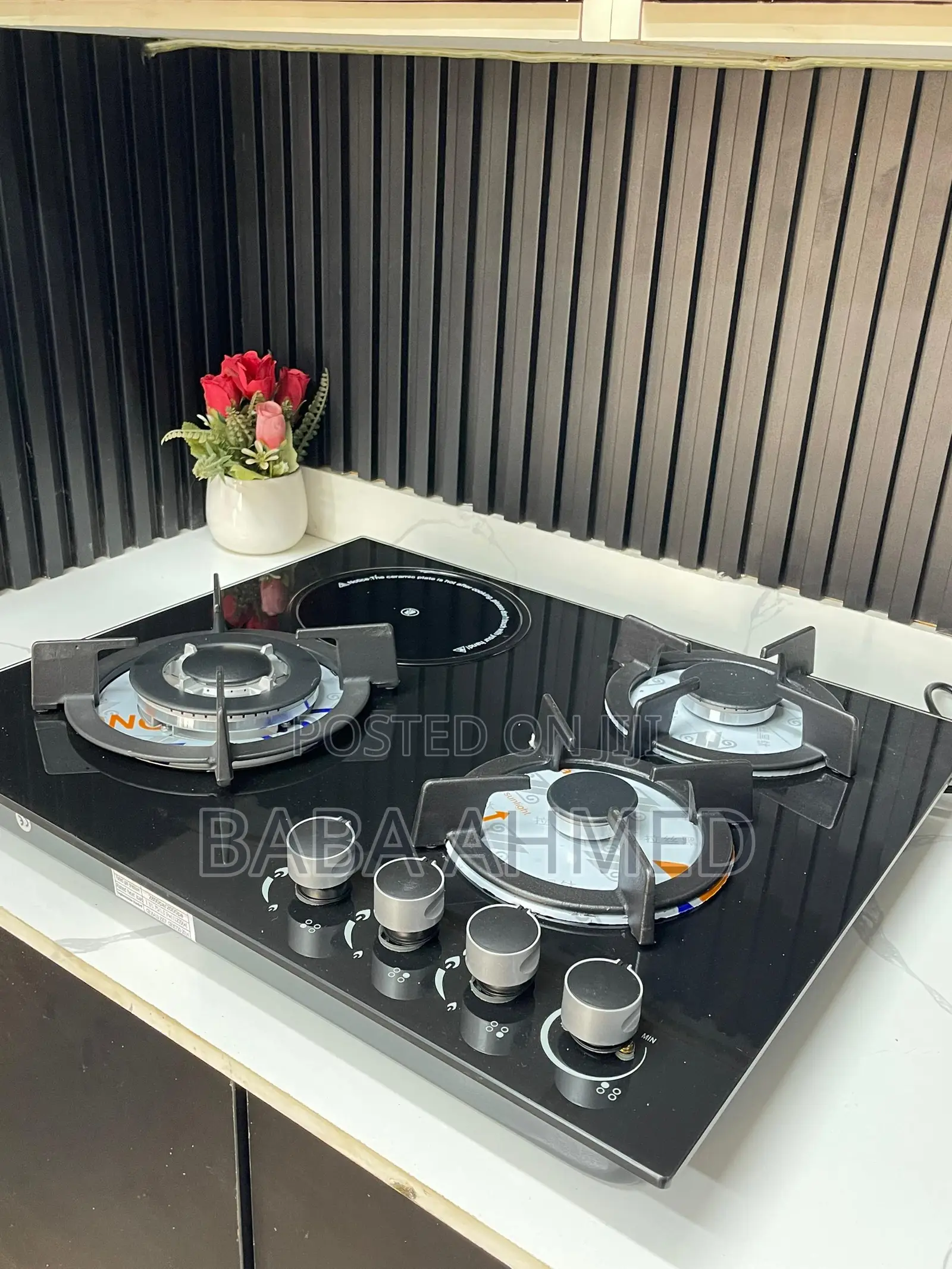 Built in Tempered Glass Gas Hub Gas and Electric