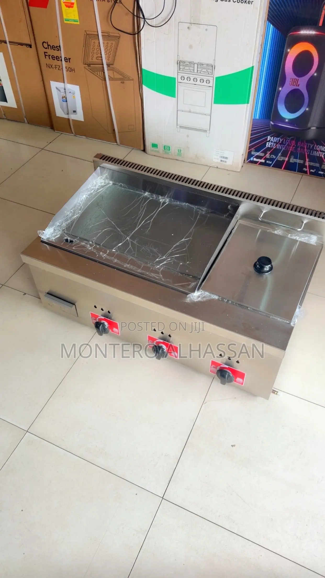 Gas Griddle With Fryer