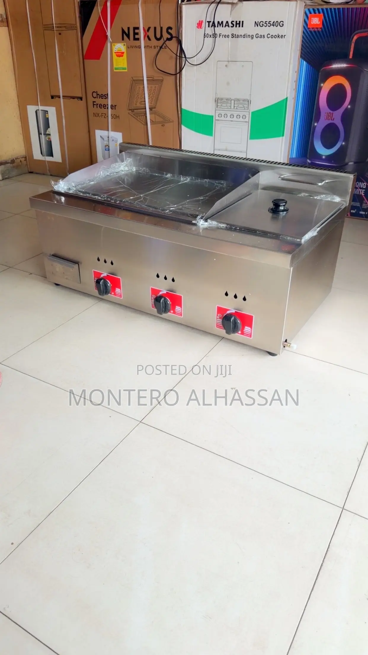 Gas Griddle With Fryer
