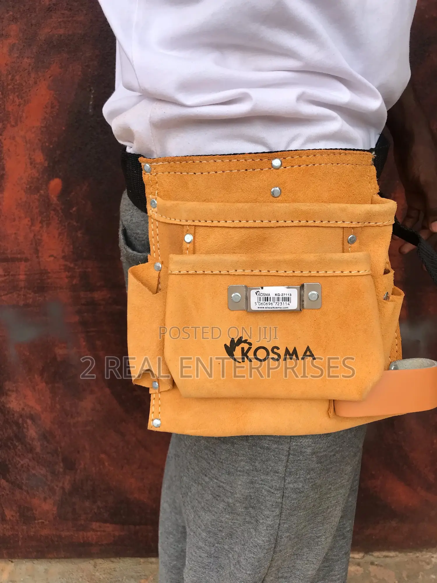 Suede Leather Tool Waist Bag