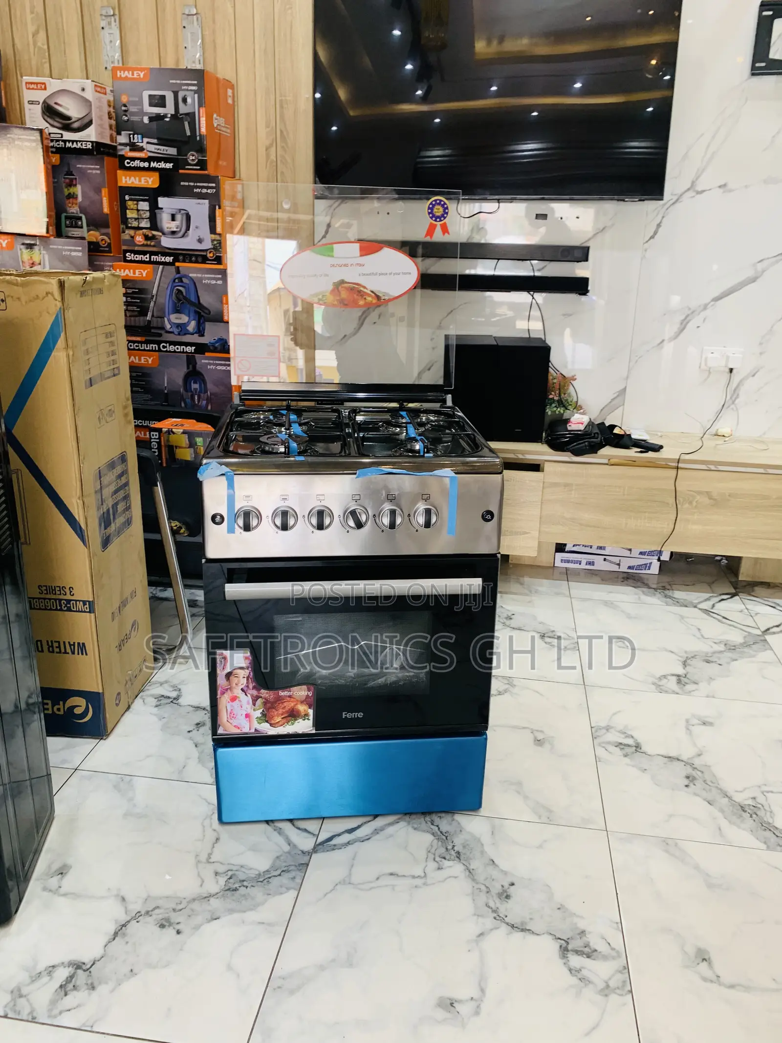 Super New Grey Ferre 60x60cm 4-Gas Burner Oven Grill