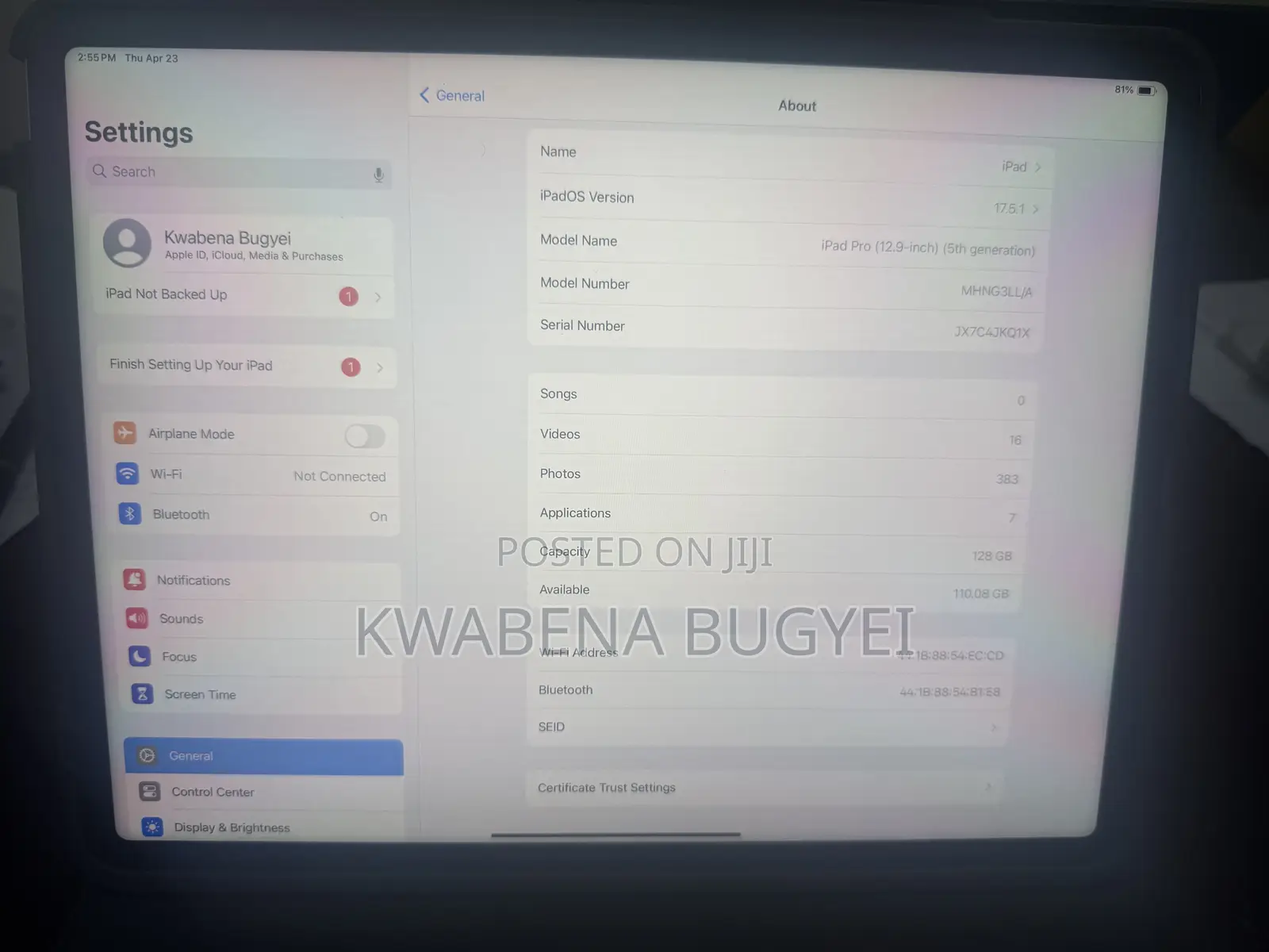 Apple iPad Pro 12.9 (2021) 128 GB Silver