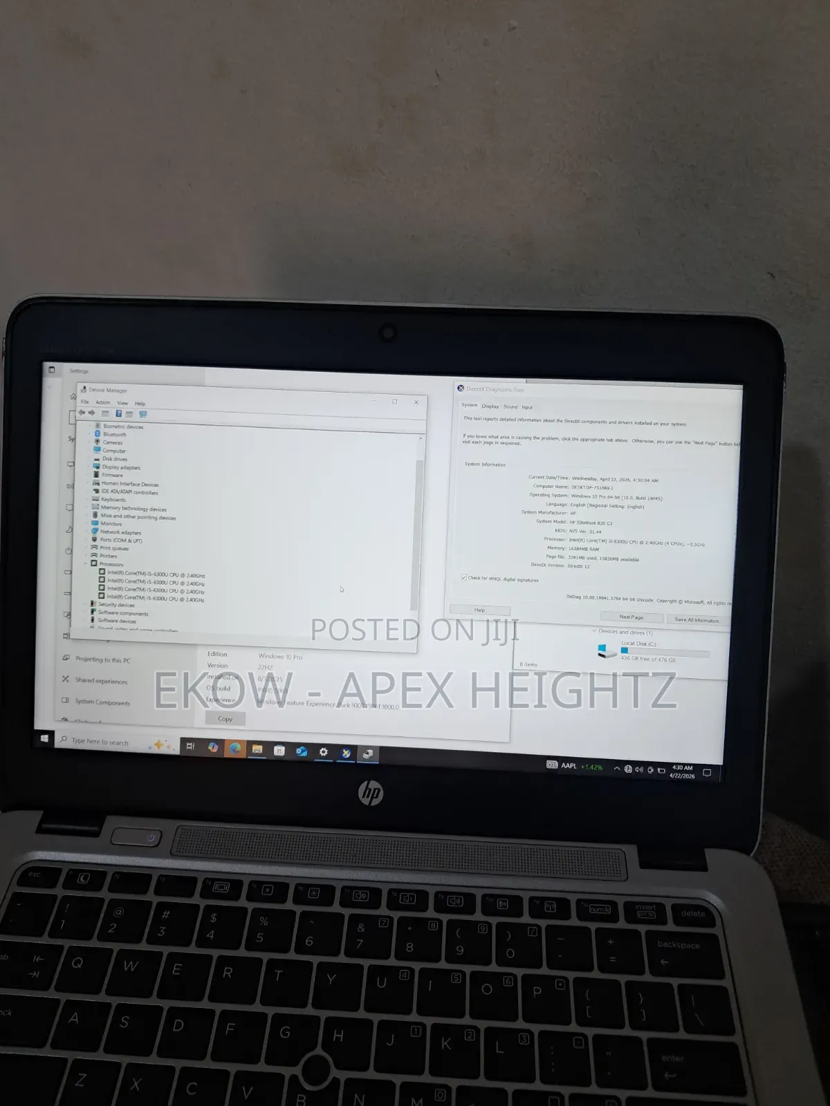 Laptop HP EliteBook 820 G3 16GB Intel Core i5 SSD 256GB