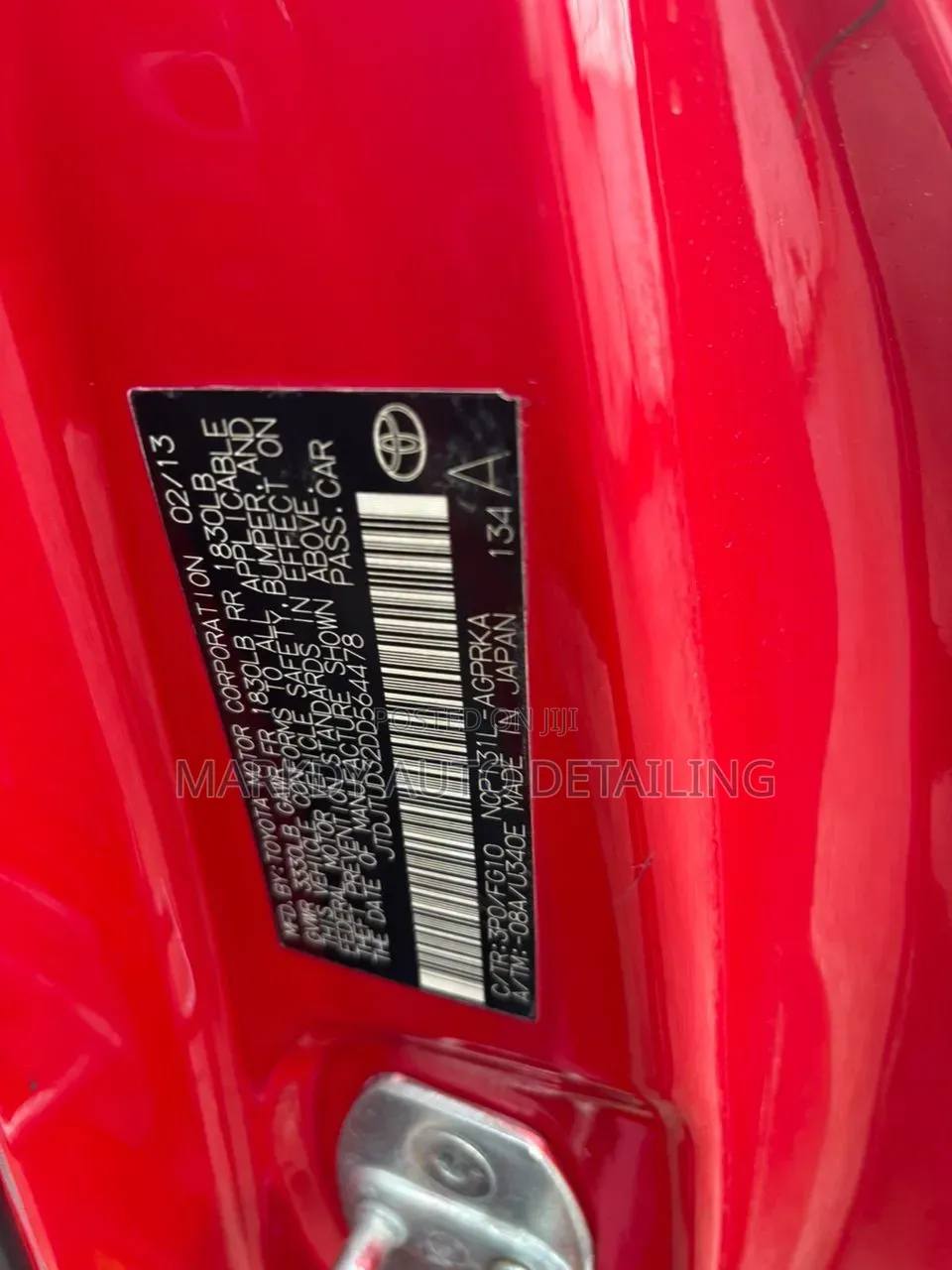 Toyota Yaris 2013 Red