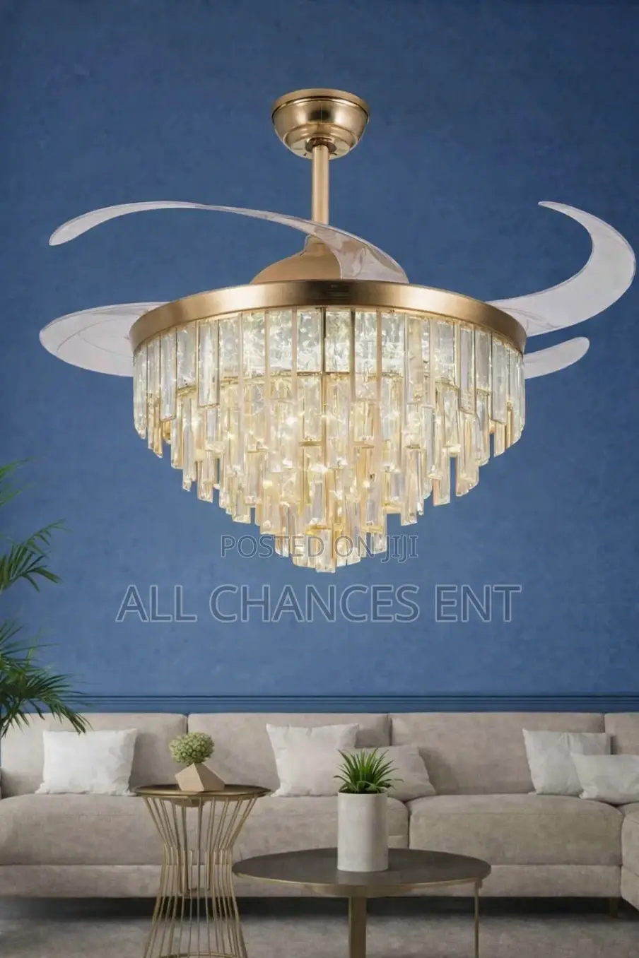 Deluxe Chandelier Fan Light