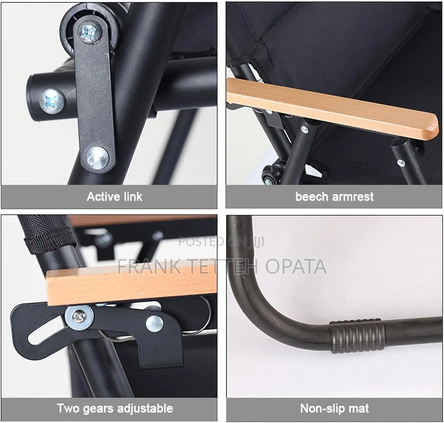 Portable Folding Camping Chair With Arm Rest