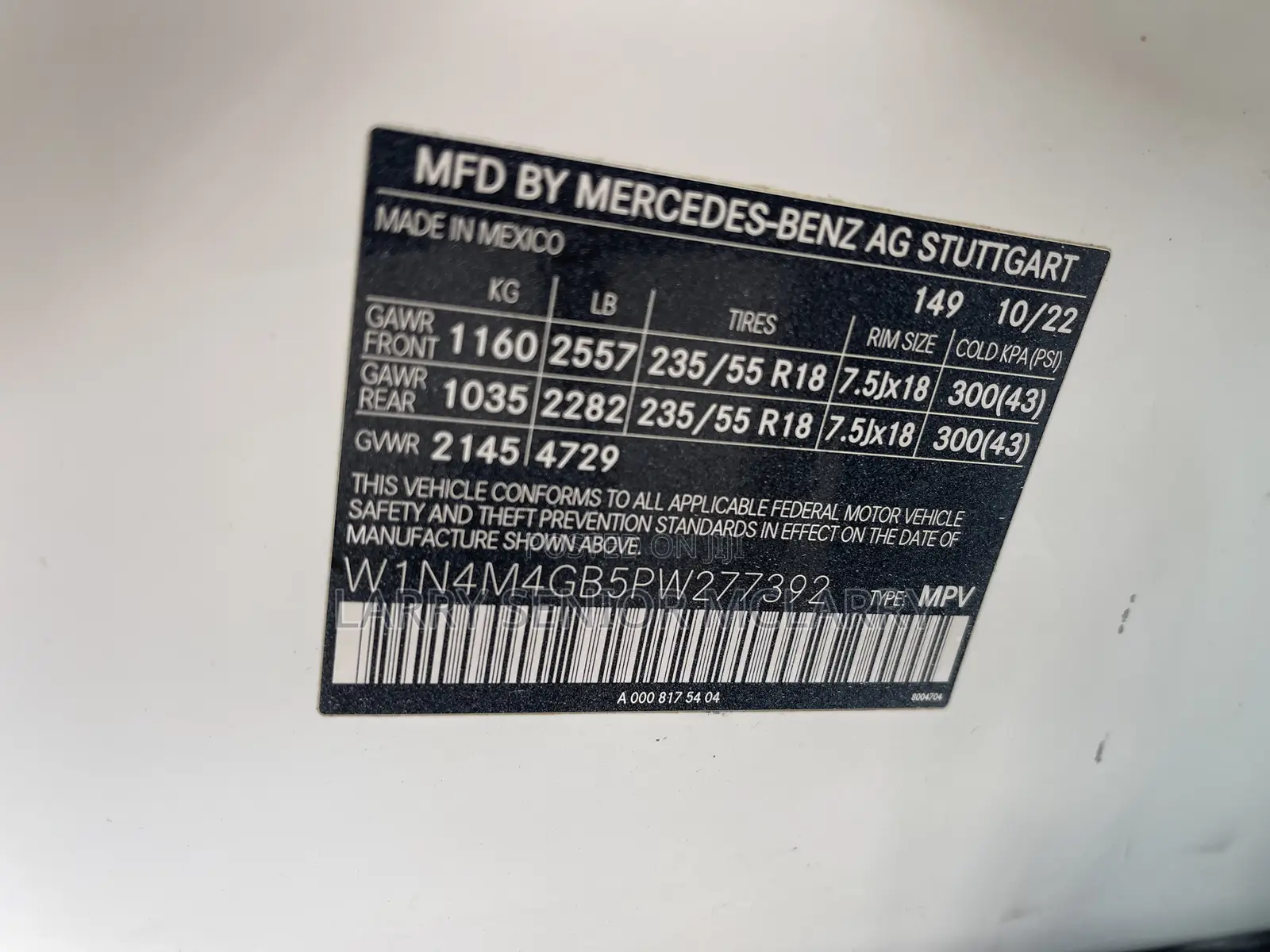 Mercedes-Benz GLB-Class GLB 250 4MATIC 2023 White