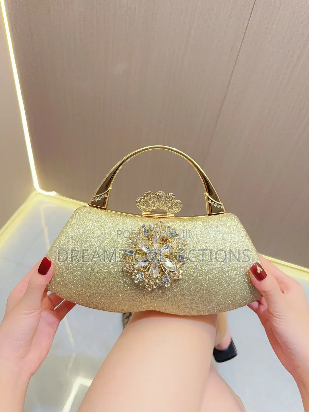 Crown Gemstone Clutch Handbag