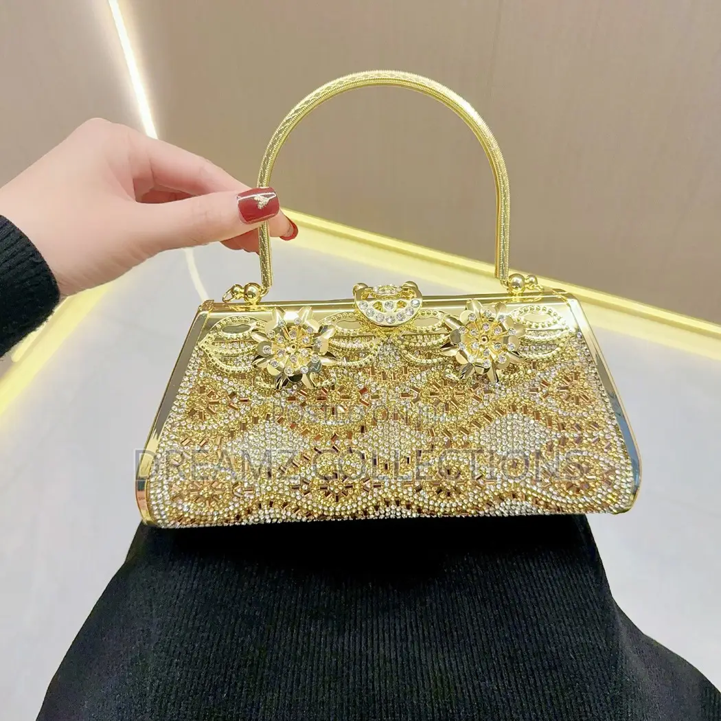 Crystal Floral Clutch Handbag