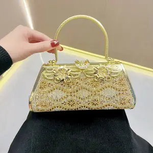 Crystal Floral Clutch Handbag