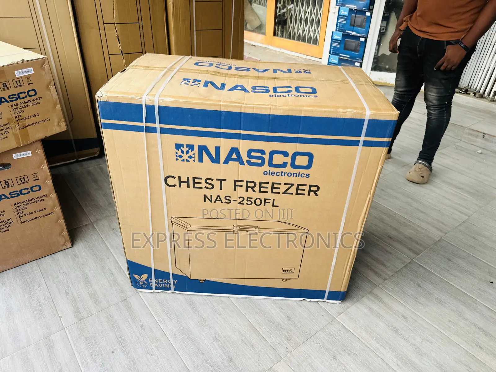 Shop From Us the New Chest 200l Single Door Grey Freezer Nasco