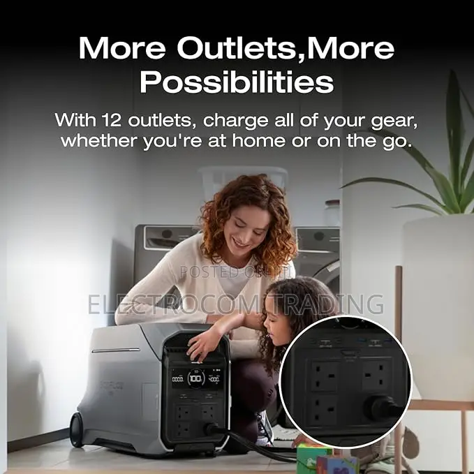 Ecoflow Delta Pro 3, 4000w Power Delivery, 4000wh Lfp Battery