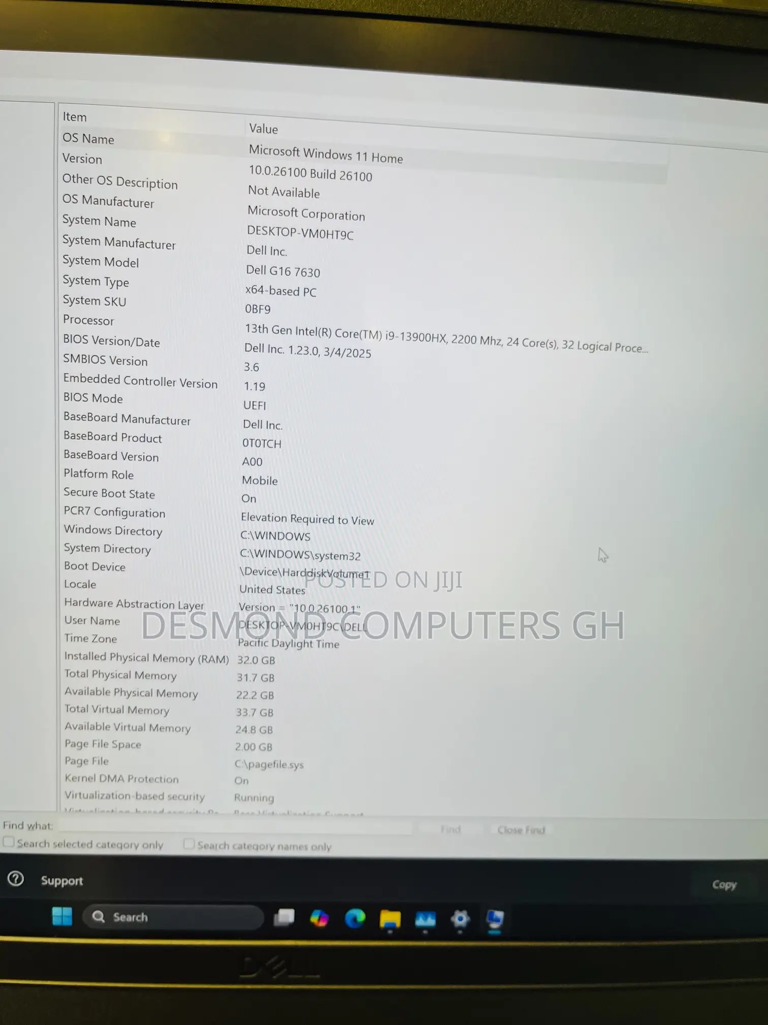 New Laptop Dell G16 7630 32GB Intel Core i9 SSD 1T