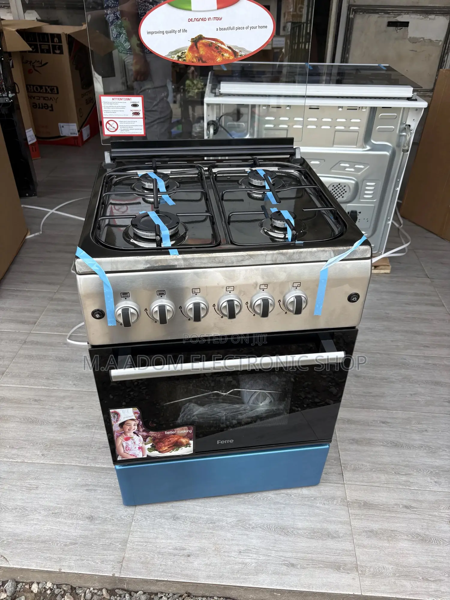 60x60cm Gas Cooker With Oven Grill