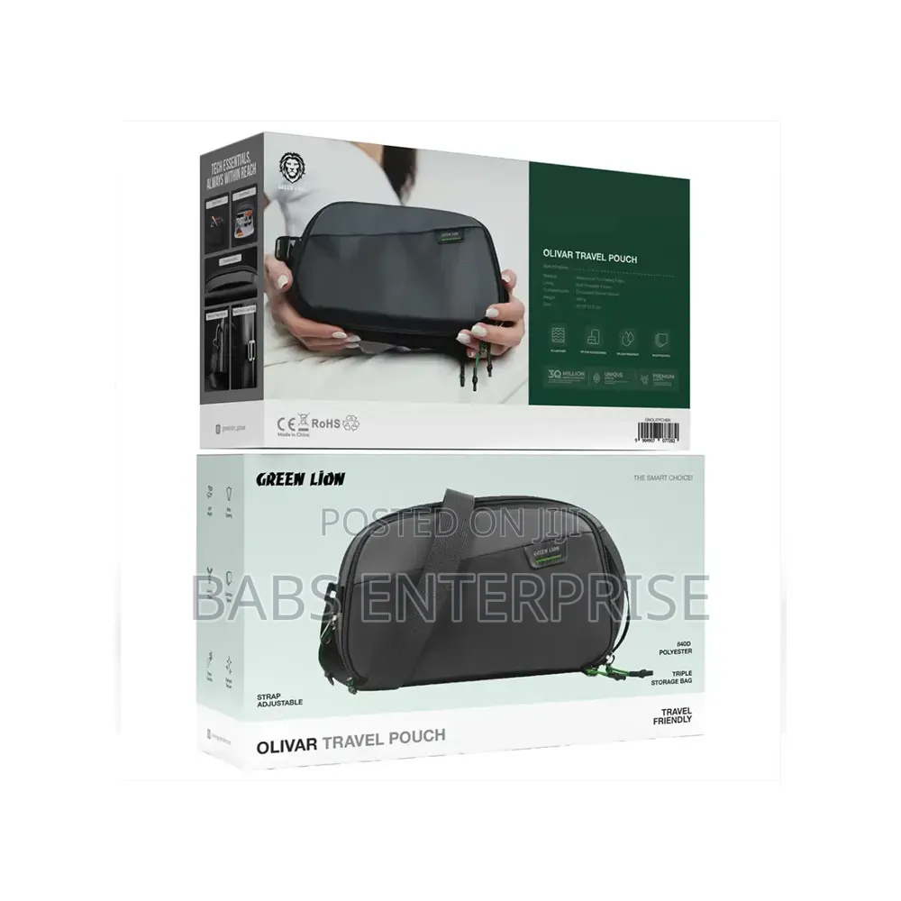 Green Lion Olivar Travel Pouch – Black