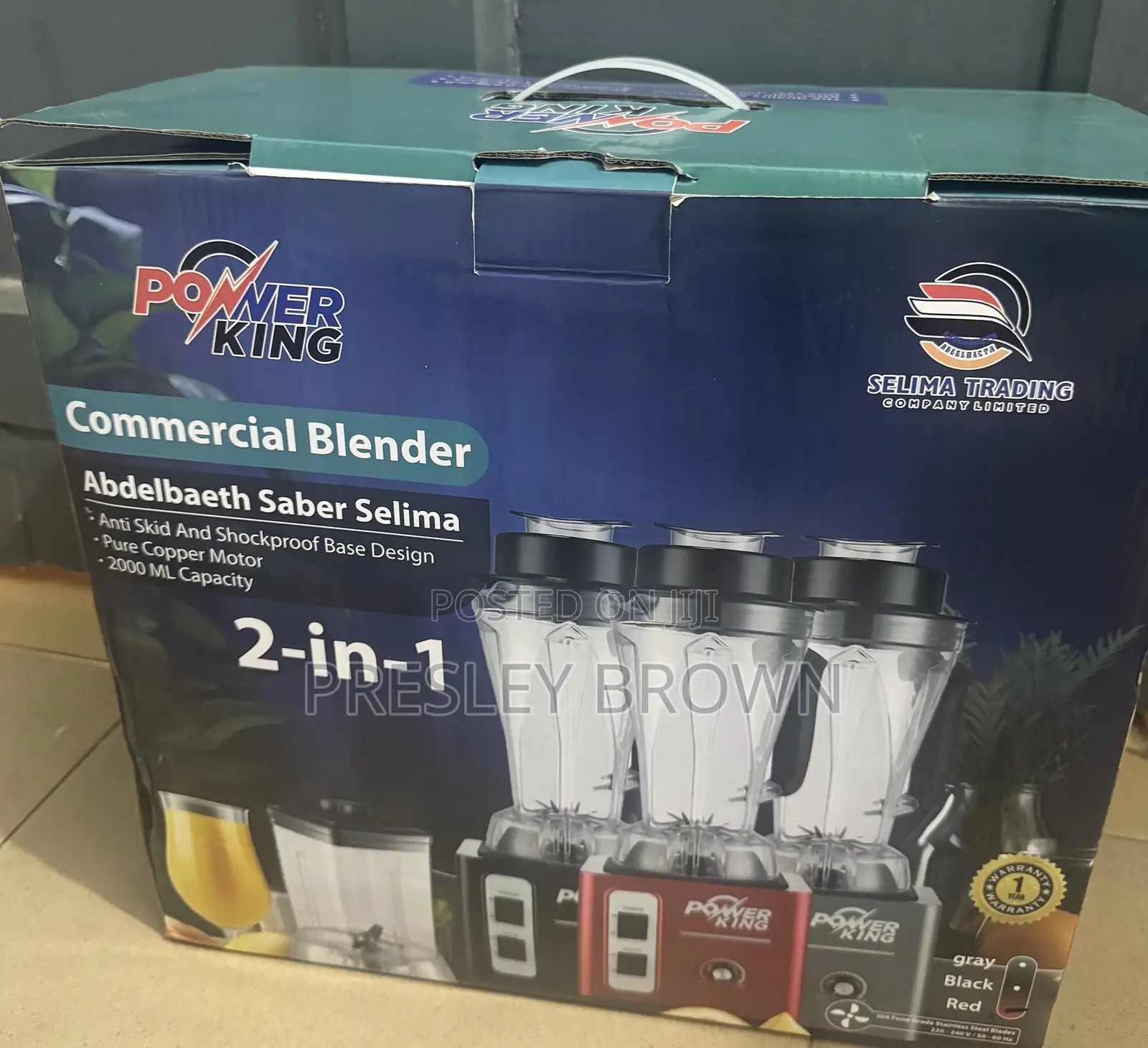 Opened Box Power King Blender