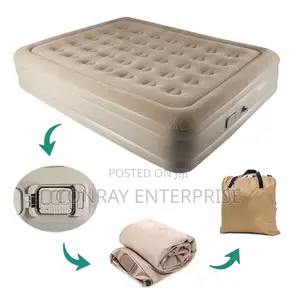 Inflatable Double Mattress With Repair Kits and Pillows