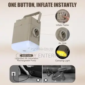 Inflatable Double Mattress With Repair Kits and Pillows