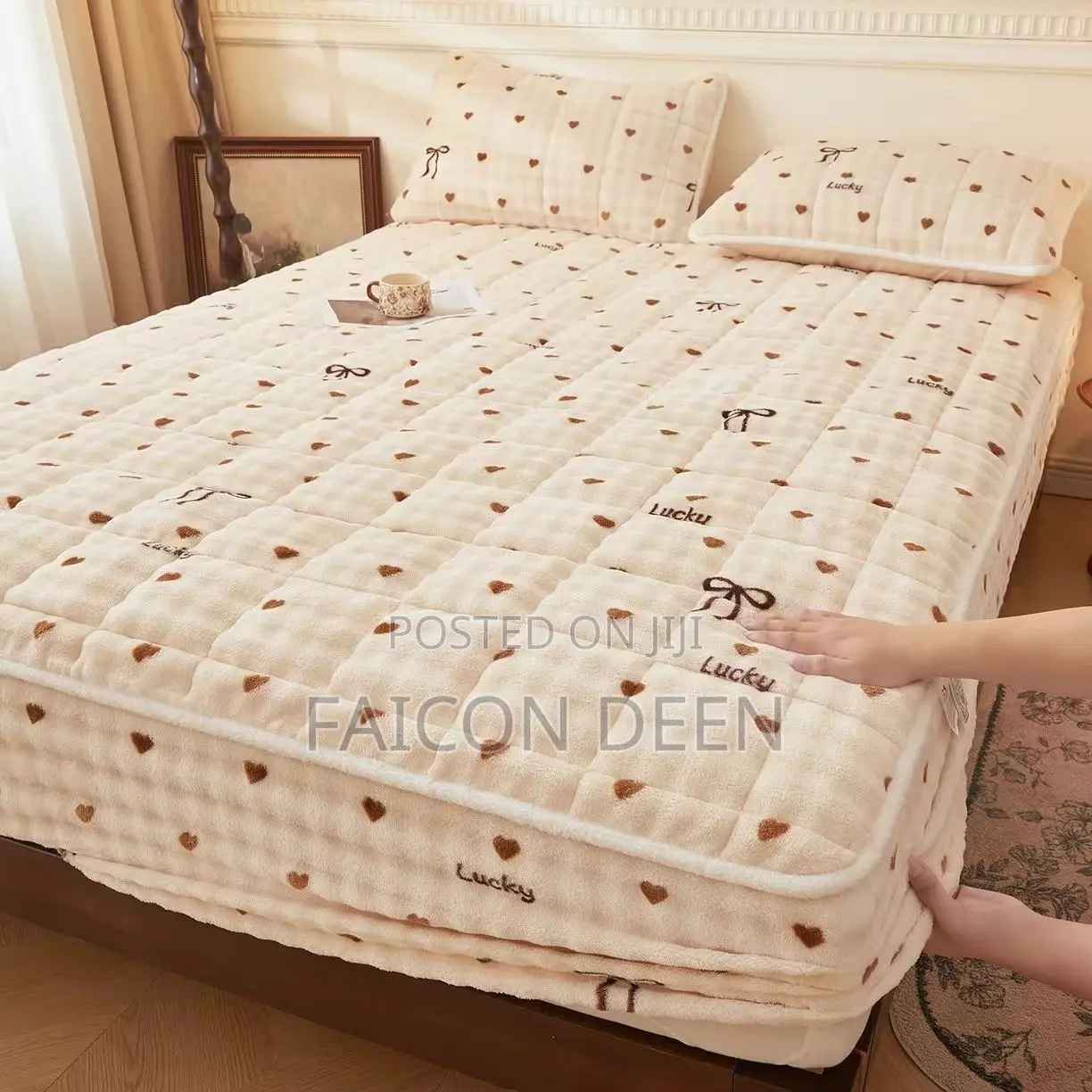 100% Pure Cotton ,Pure Relaxation With Our Luxury Fluffy Mattres Cover