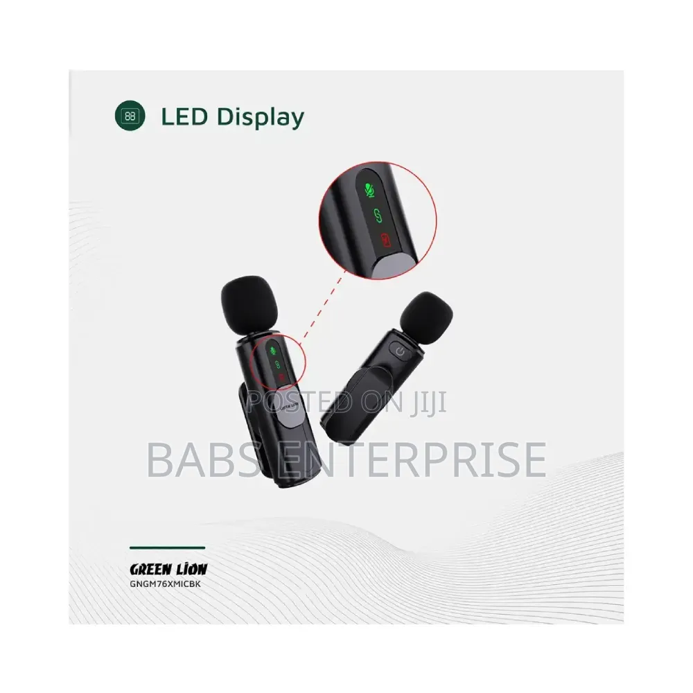 Green Lion Microphone 3-Level Noise Cancellation – Black