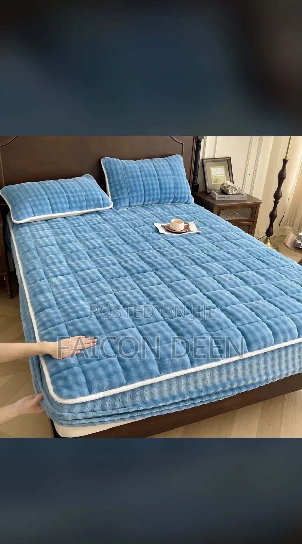 Premium Ultra Soft Pure Cotton Fluffy Mattress Covers(In Diff. Plots
