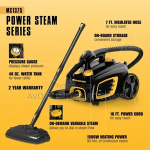 McCulloch Canister Steam Cleaner Mc1375, 90 Mins/;Car Detailing Etc