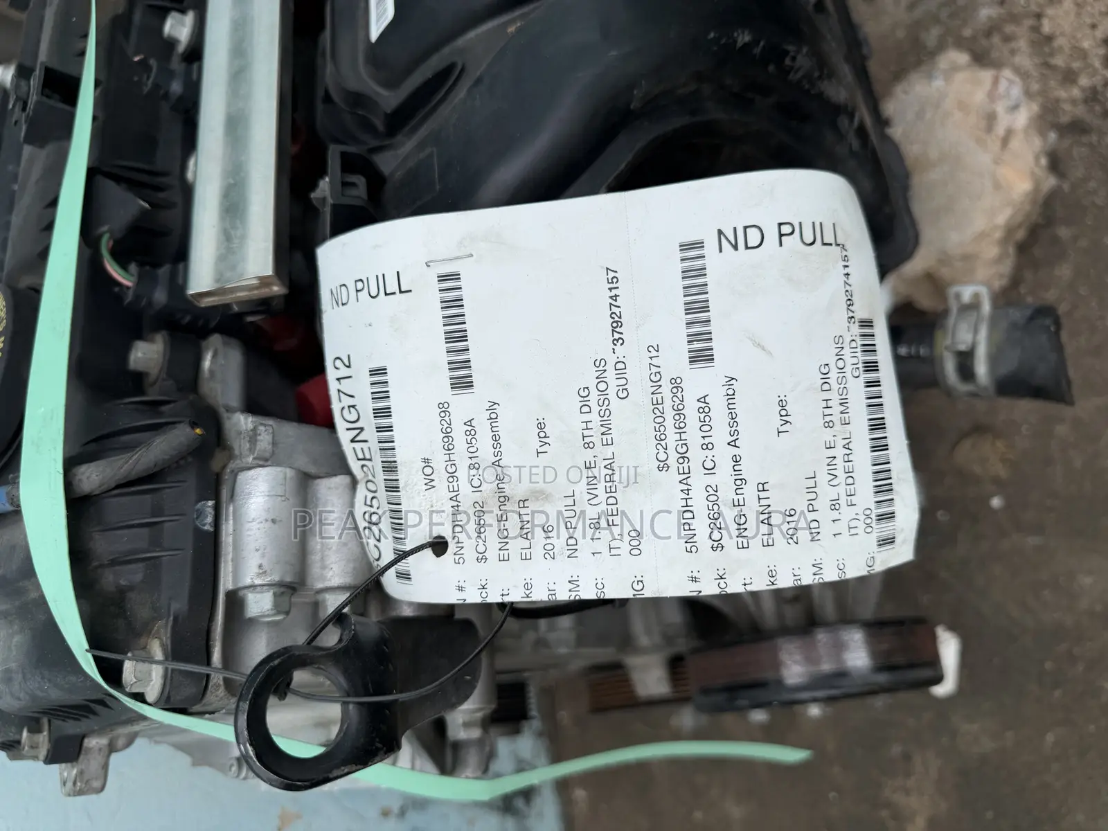 2016 Hyundai Elantra Engine